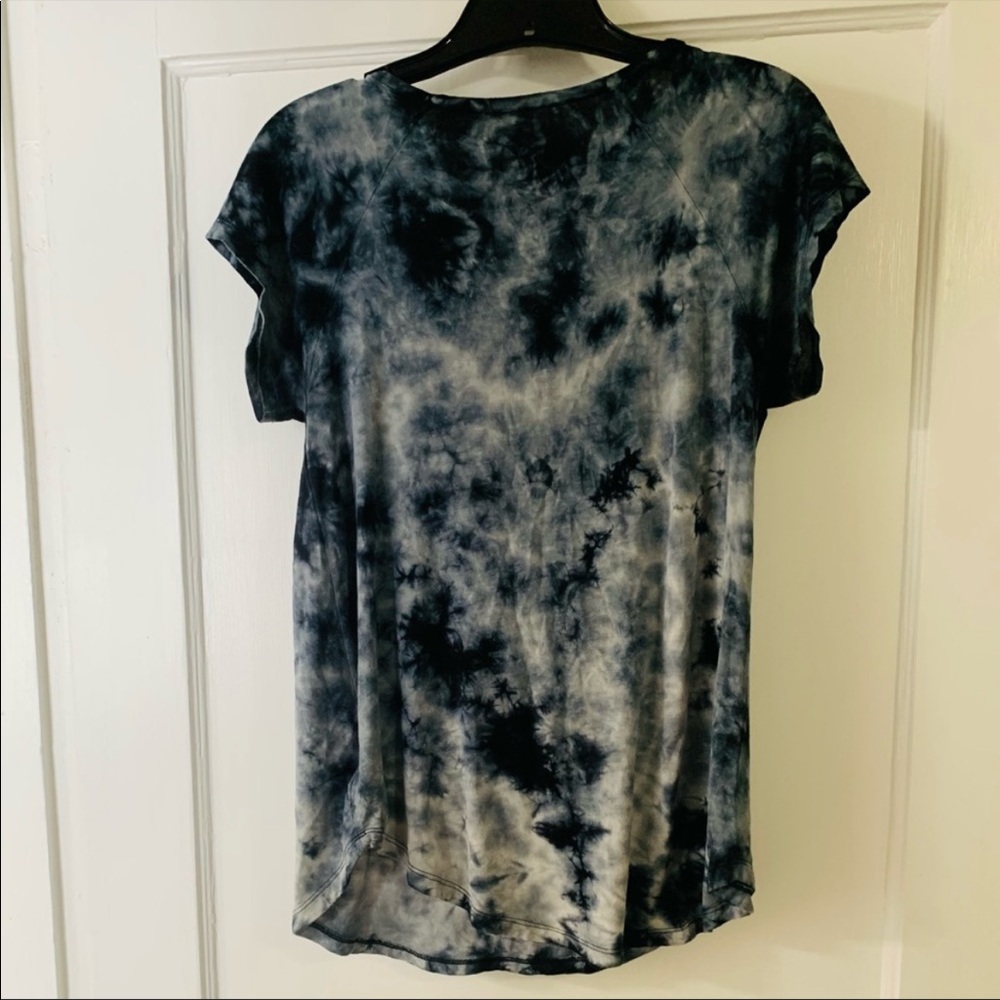 American Eagle Tie-Dye T-Shirt w/ Lace Up Neckline
